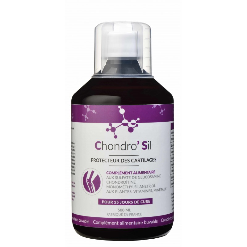 Glucosamine Chondroïtine liquide 500 ml 25 Jours + silicium organique