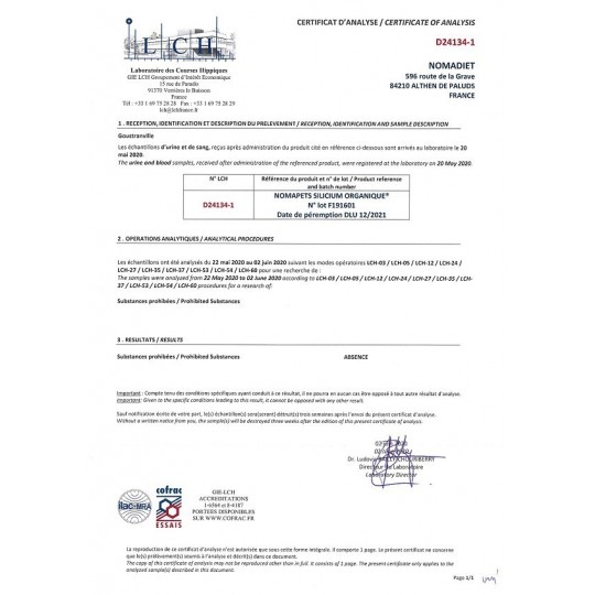 silicum organique chevaux Nomapets