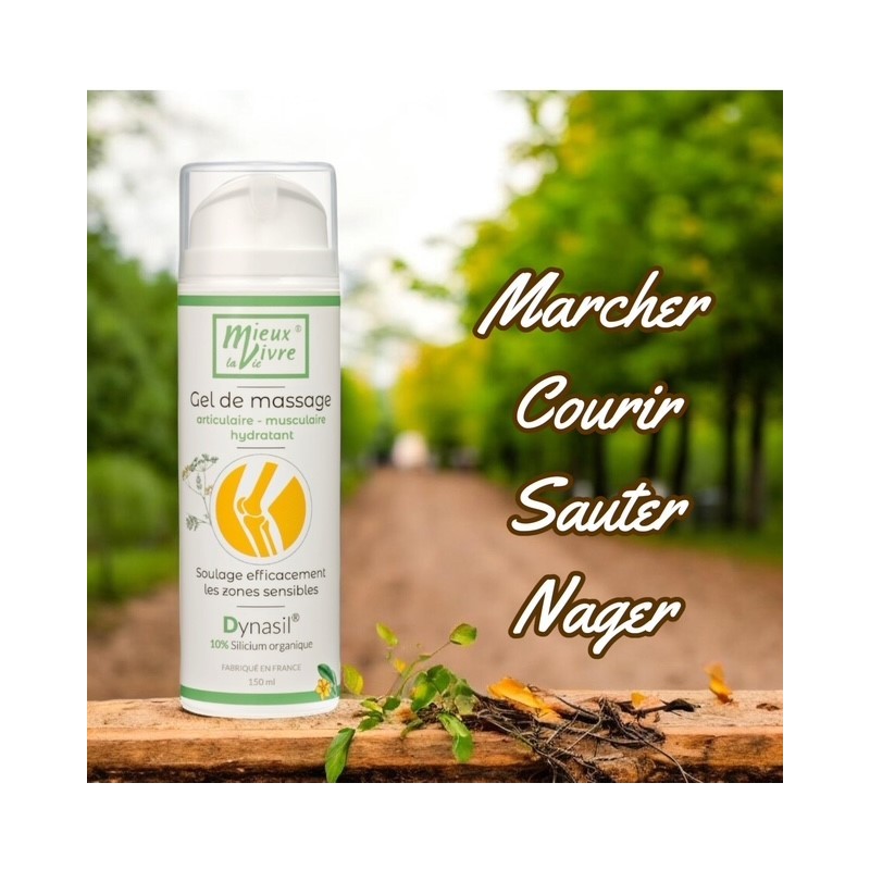 Gel articulaire de massage au silicium organique 150 ml.