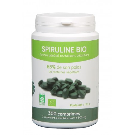 Spiruline 300 cps dosés à 500mg (Bio Ecocert)