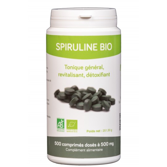 Spiruline 500 cps dosés à 500 mg (Bio Ecocert)